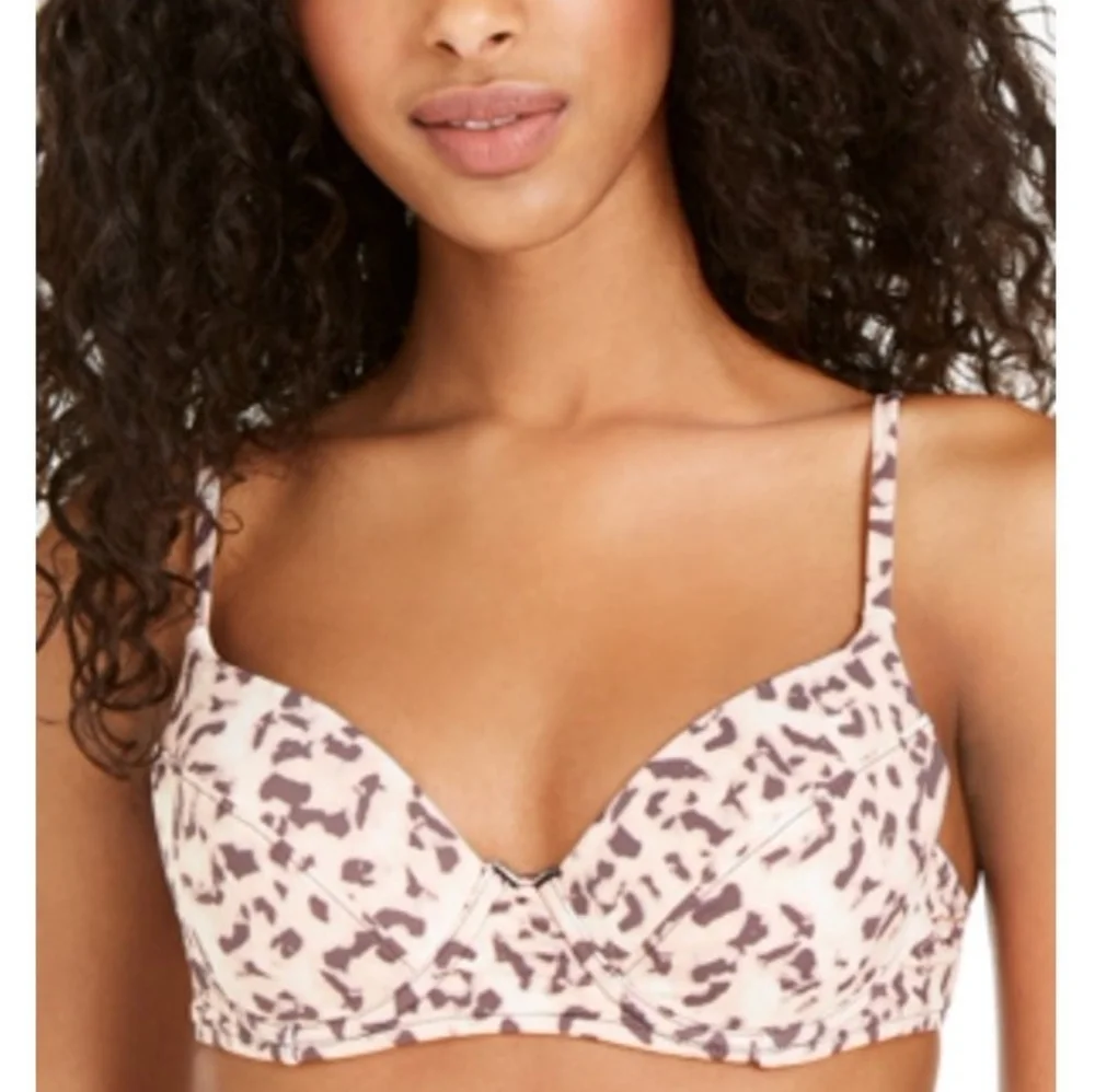WeWoreWhat Tortoise shell Belted High Waist Bikini Set L NWT